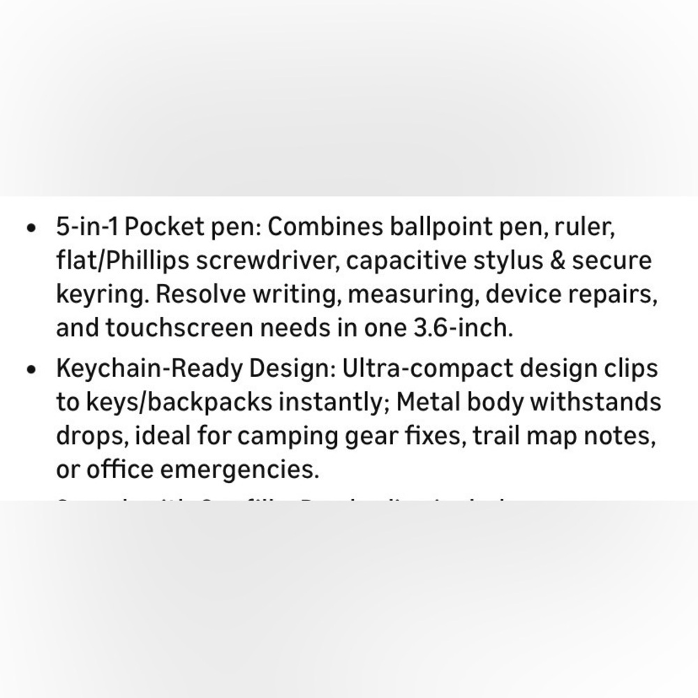 5-in-1 Pocket/Keychain tool~yellow (NEW!) - Picture 6 of 6